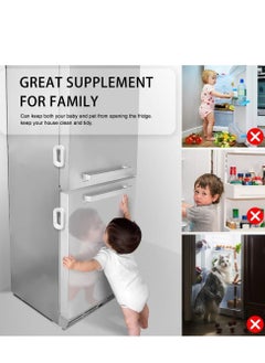 Plan A Refrigerator Lock, Upgraded 2 Button Home Fridge Lock, Toddler Safe Freezer Door Lock with Strong Adhesive, Kids Refrigerator Locks No Tools or Drilling Needed  - Image 2