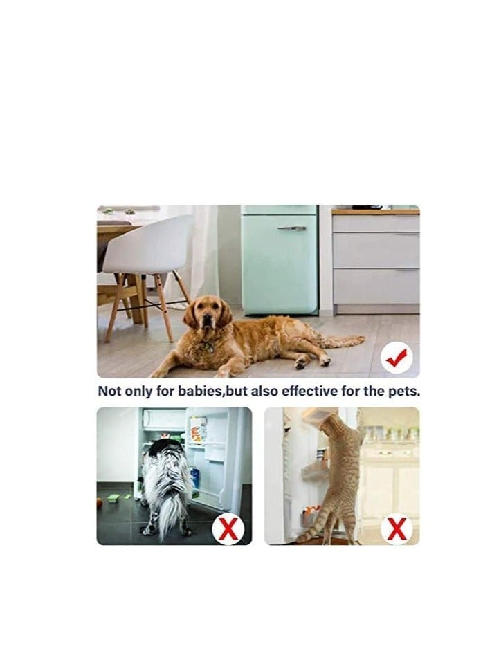 Plan A Refrigerator Lock, Upgraded 2 Button Home Fridge Lock, Toddler Safe Freezer Door Lock with Strong Adhesive, Kids Refrigerator Locks No Tools or Drilling Needed - Image 3