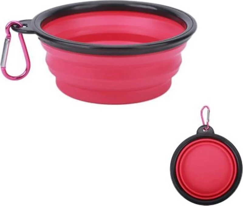 Rennway Foldable Cat Dog Food and Water Bowl Dog Toy