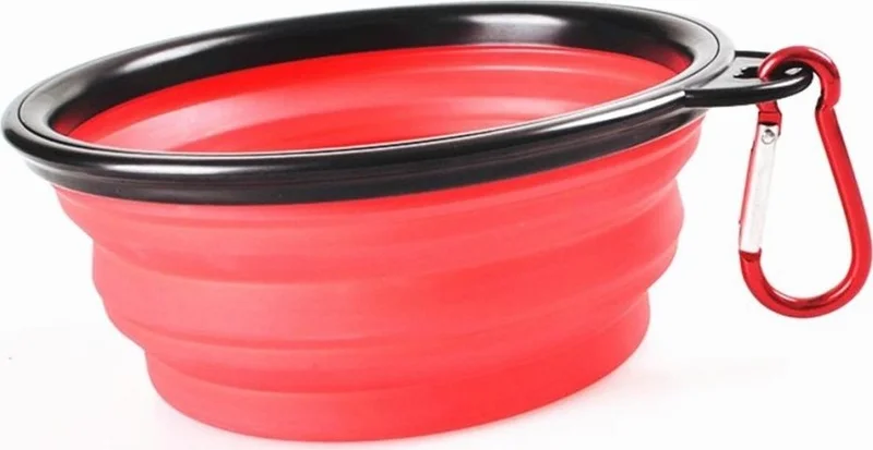 Rennway Foldable Cat Dog Food and Water Bowl Dog Toy