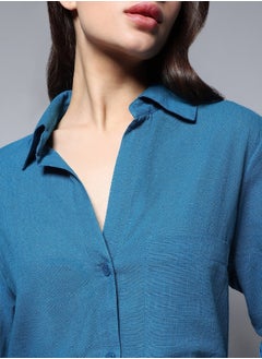 HIGH STAR Women Blue Shirt  - Image 2