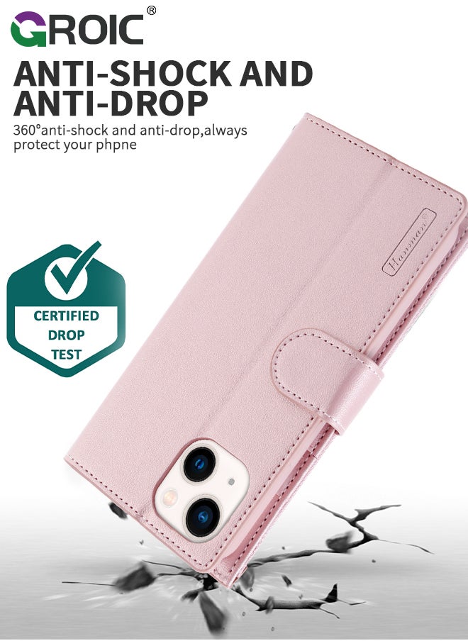 iPhone 15 Plus Case,Wallet Case Compatible with iPhone 15 Plus, Zipper Case with RFID Blocking Card Holder Slots, Flip PU Leather Phone Shell Shockproof Cover for iPhone 15 Plus 6.7 Inch