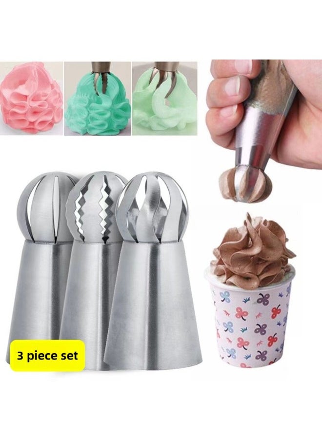 Generic 22-piece Spherical Pastry Nozzle Suit Torch Pastry Nozzle Pastry Bag Converter Pastry Suit-Color:100 Sets-Specifications:3-Piece B Meal  - Image 1