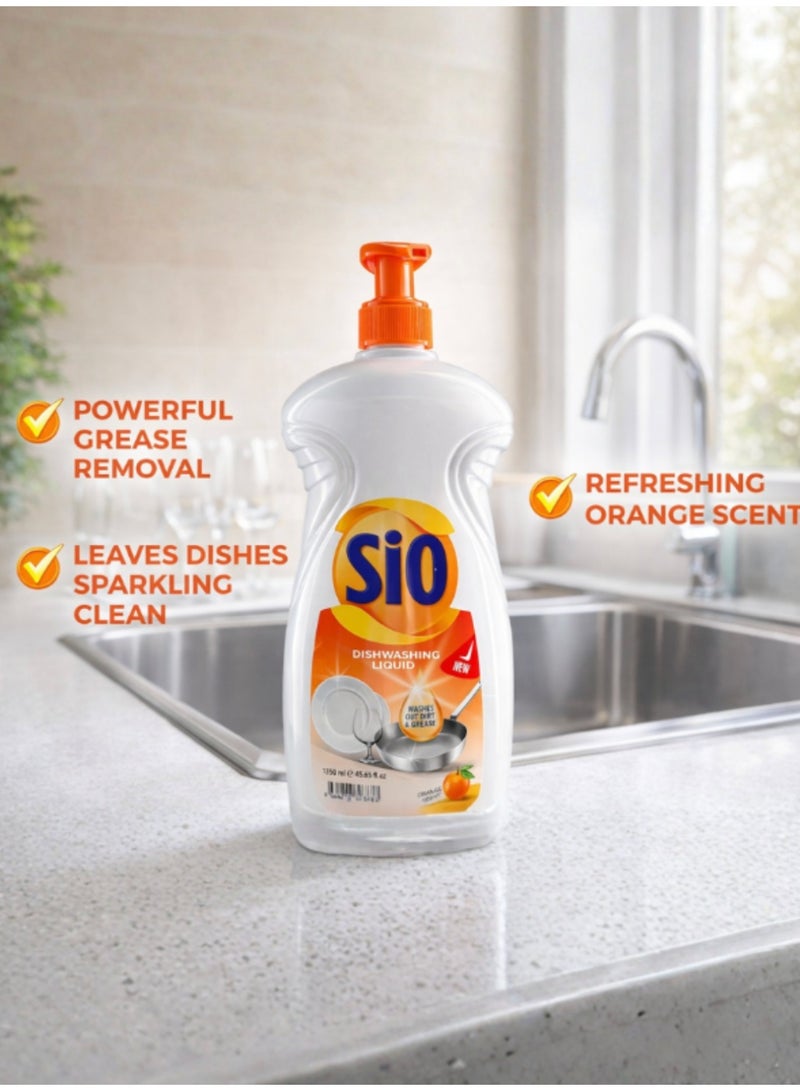 SIO Orange Scent Dishwashing Liquid – Effective Cleaning & Gentle on Hands – 500ml - Image 2