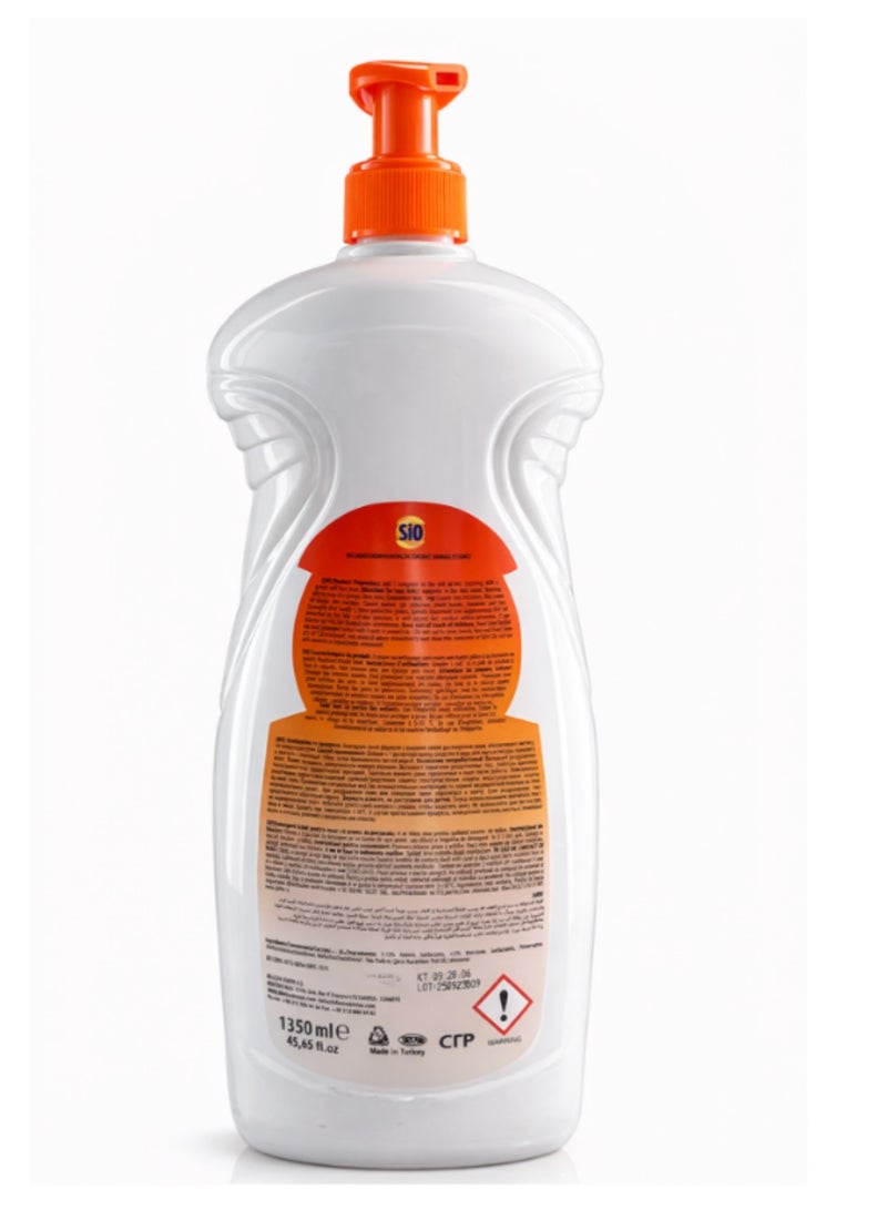 SIO Orange Scent Dishwashing Liquid – Effective Cleaning & Gentle on Hands – 500ml - Image 3