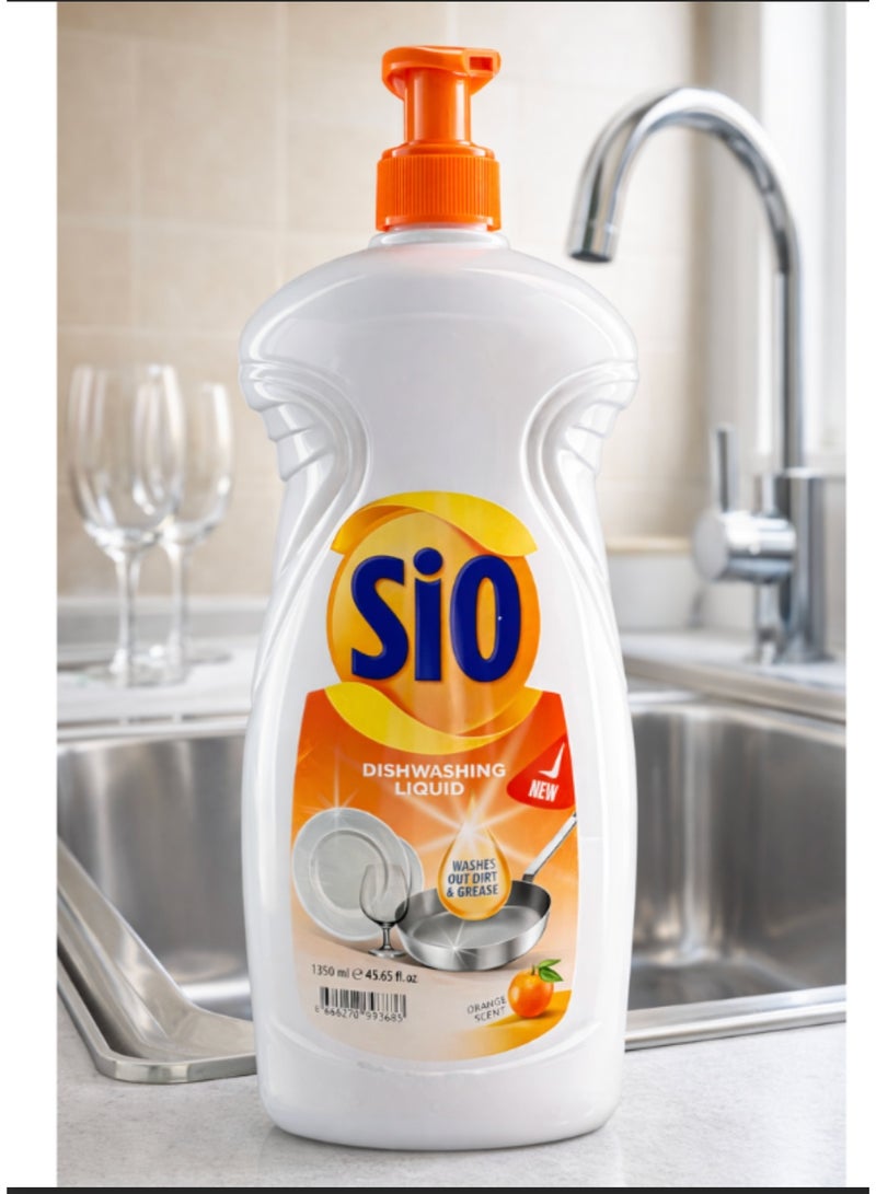 SIO Orange Scent Dishwashing Liquid – Effective Cleaning & Gentle on Hands – 500ml - Image 4