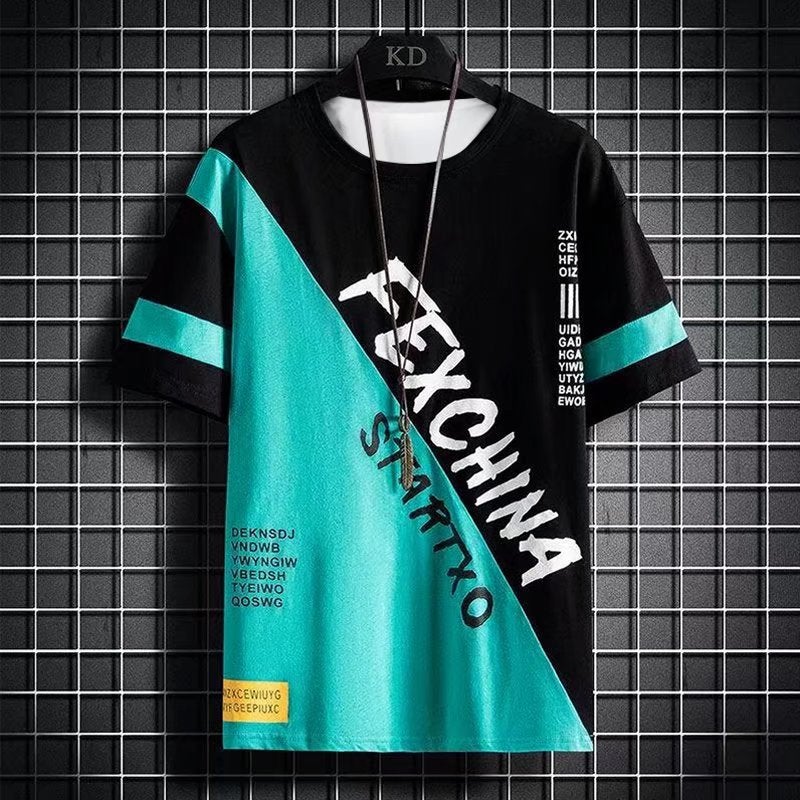 Short-sleeved T-shirt Men's Casual All-match T-shirt Half-sleeved T-shirt Men's Fashionable Top for Teenagers - Image 5