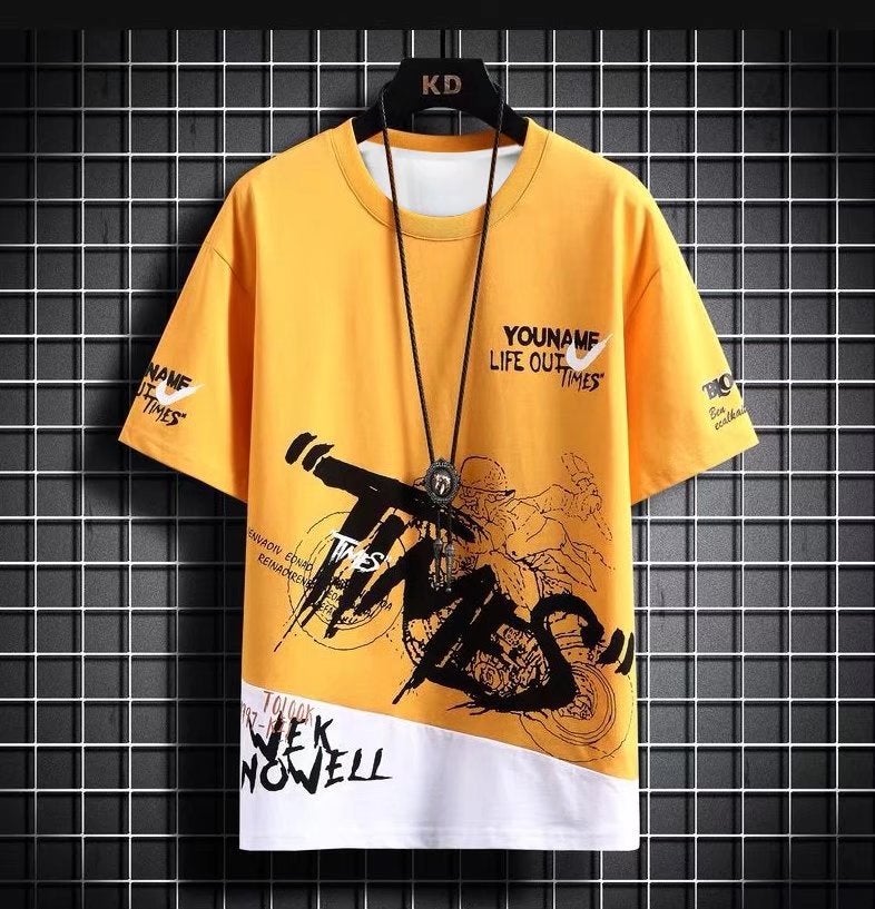 Short-sleeved T-shirt Men's Casual All-match T-shirt Half-sleeved T-shirt Men's Fashionable Top for Teenagers - Image 1