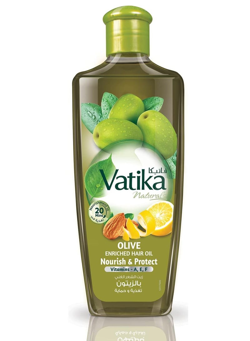 Dabur زيت شعر غني بالزيتون لتغذية وحماية الشعر 200 مل - Image 1