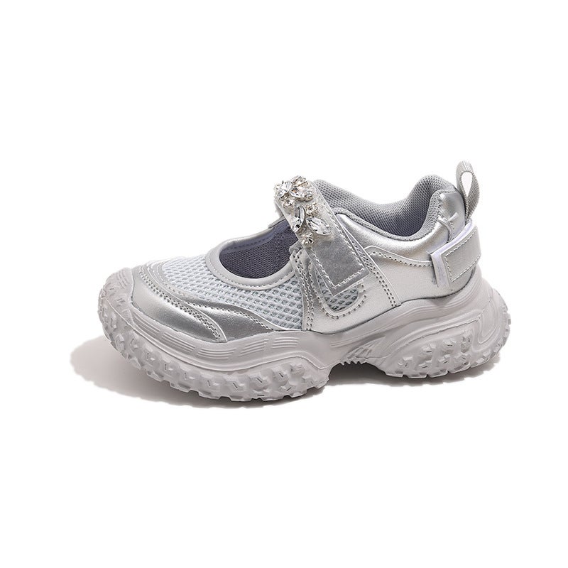 Girls'' Shoes Mesh Sneakers Closed-Toe Sandals 2026 Spring and Autumn New Fashion Breathable Dad Shoes for Girls - Image 4