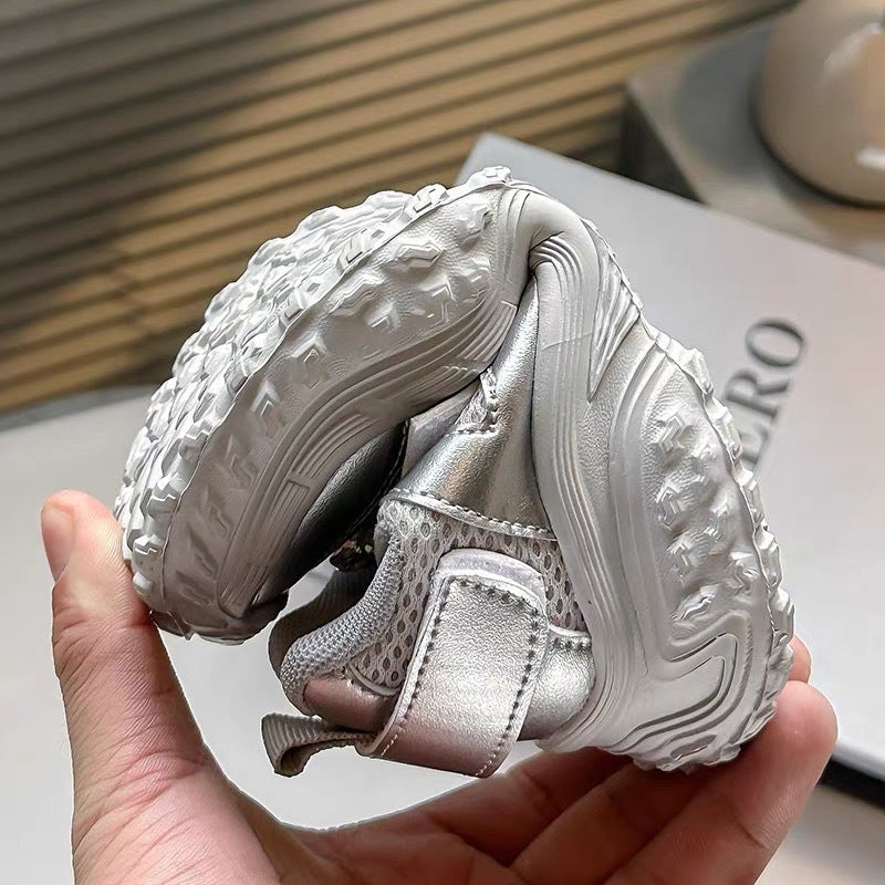 Girls'' Shoes Mesh Sneakers Closed-Toe Sandals 2026 Spring and Autumn New Fashion Breathable Dad Shoes for Girls - Image 3