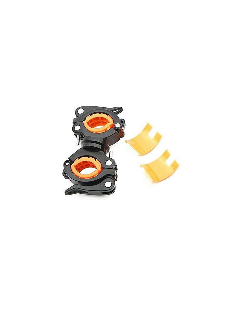 KASTWAVE Flashlight Holder, 360º Degree Rotation LED Bright Torch Mount Clamp Clip Holder Grip Bracket for Cycling Hiking Outdoor (Pack of 4) - Image 3