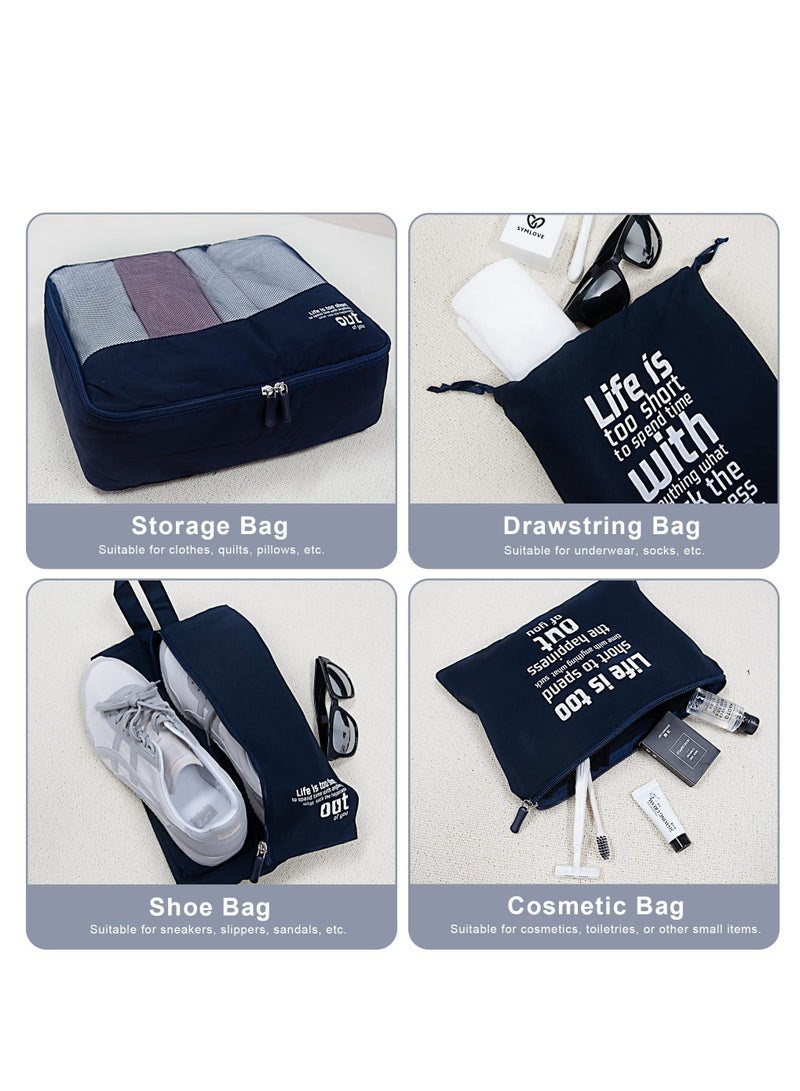 Y&D 6 Pcs Packing Cubes Set in 3 Sizes, Travel Organizers for Suitcases, Large Capacity Luggage includes Storage Bags, Convenient Organizer Bags Lovers (Black)  - Image 3