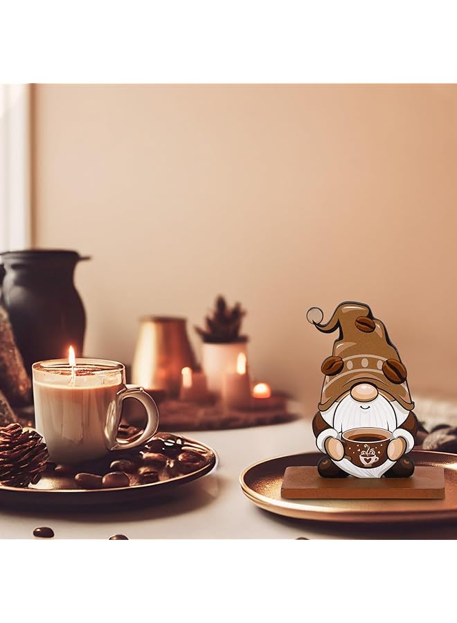 إيروريكس لافتة ديكور مقهى، مجموعة خشبية ريفية لمحطات القهوة، قطعة مركزية للطاولة الريفية، صينية متعددة الطبقات للمطبخ، ديكور منزلي، 5 قطع - Image 3