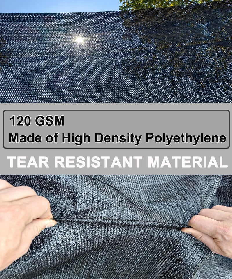 Shade Cloth, 90%-95% Sunblock UV Protection, 6.5 FT X6 FT can Custom Size Sun Mesh Net for Garden Plant Cover, Flowers and Greenhouse, Black - Image 4