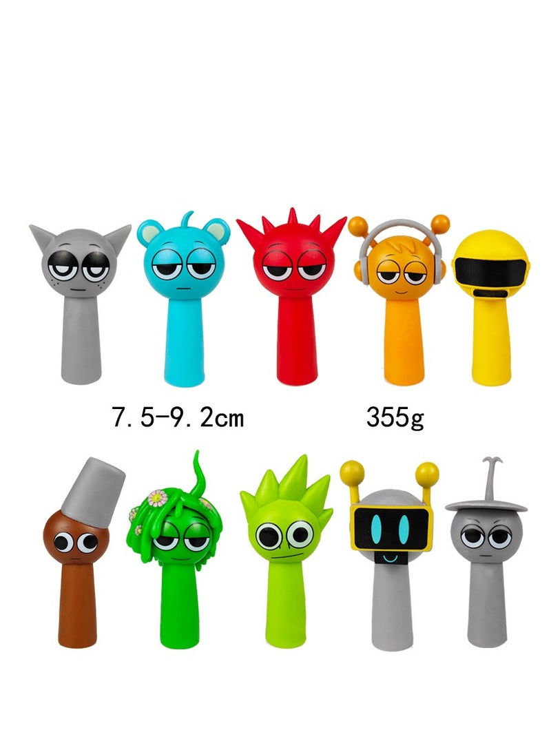 Y&D 10 Piece Sprunki  Figures The Sprunki  Action Figure Toys For Fans Sprunki Series Figures Model Birthday Cake Toppers