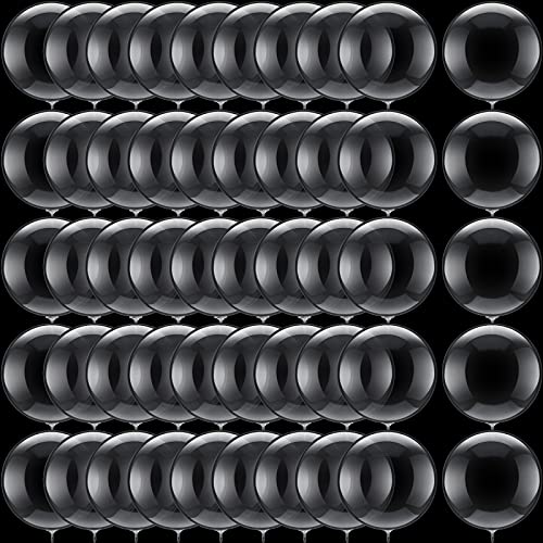 Kasyat 50 Pcs Clear Bubble Bobo Balloons Burbuja Transparent Clear Balloons for Christmas Wedding Birthday Indoor Outdoor Party Decoration12 Inch - Image 1