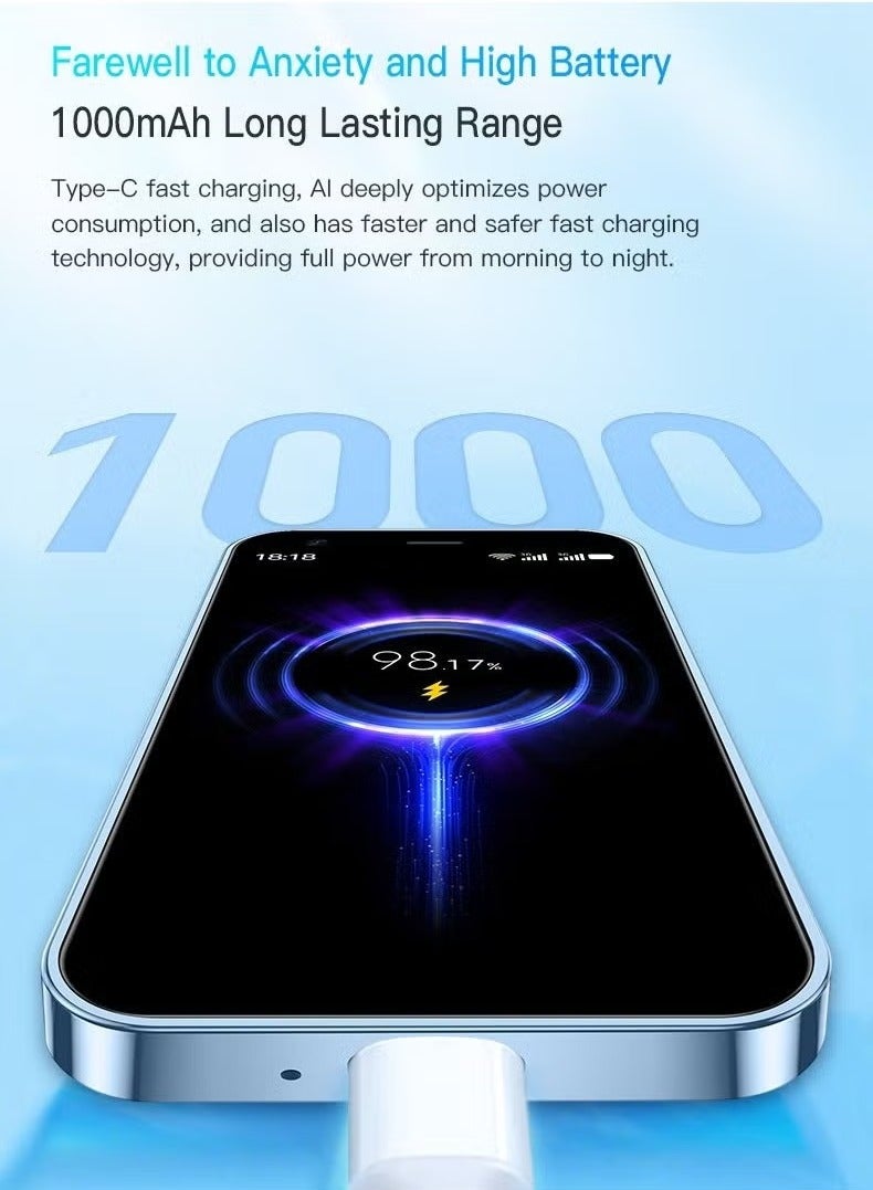 vesus Super Mini Mobile Phone Android Quad Core Titanium Silver, Mobile Mini Smartphone Ultra Small Pocket Student Children Men and Women 16 GB RAM 512 GB ROM - Image 2