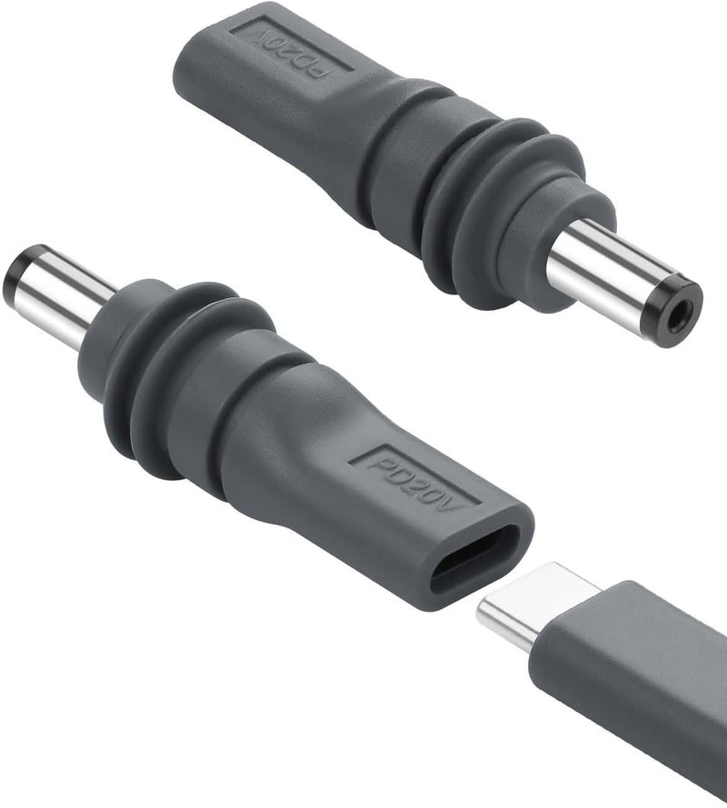 CERRXIAN 2 Pack USB C to DC 55mm x 21mm Power Adapter for Starlink Mini PD100W USB C Female to DC5521 Male Connector Charge Barrel Jack Power Adapter for Starlink Mini Replacement Waterproof Cable - Image 1