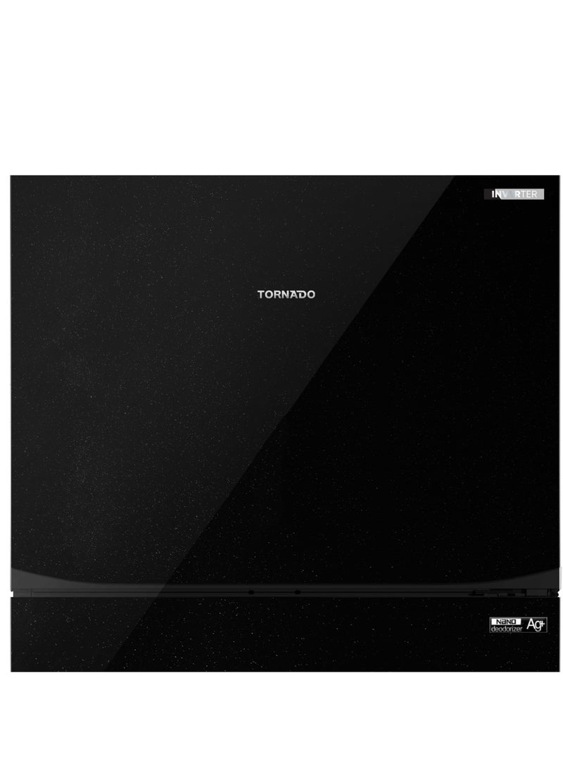 TORNADO Refrigerator Inverter Motor Tropical No Frost 396 Liter Light Black Ag+ Nano Deodorizer Filter Hybrid Cooling System ABS material (Anti- Bacteria) Low Noise Design RF-480TV-BK RF-480TV-BK Black - Image 3