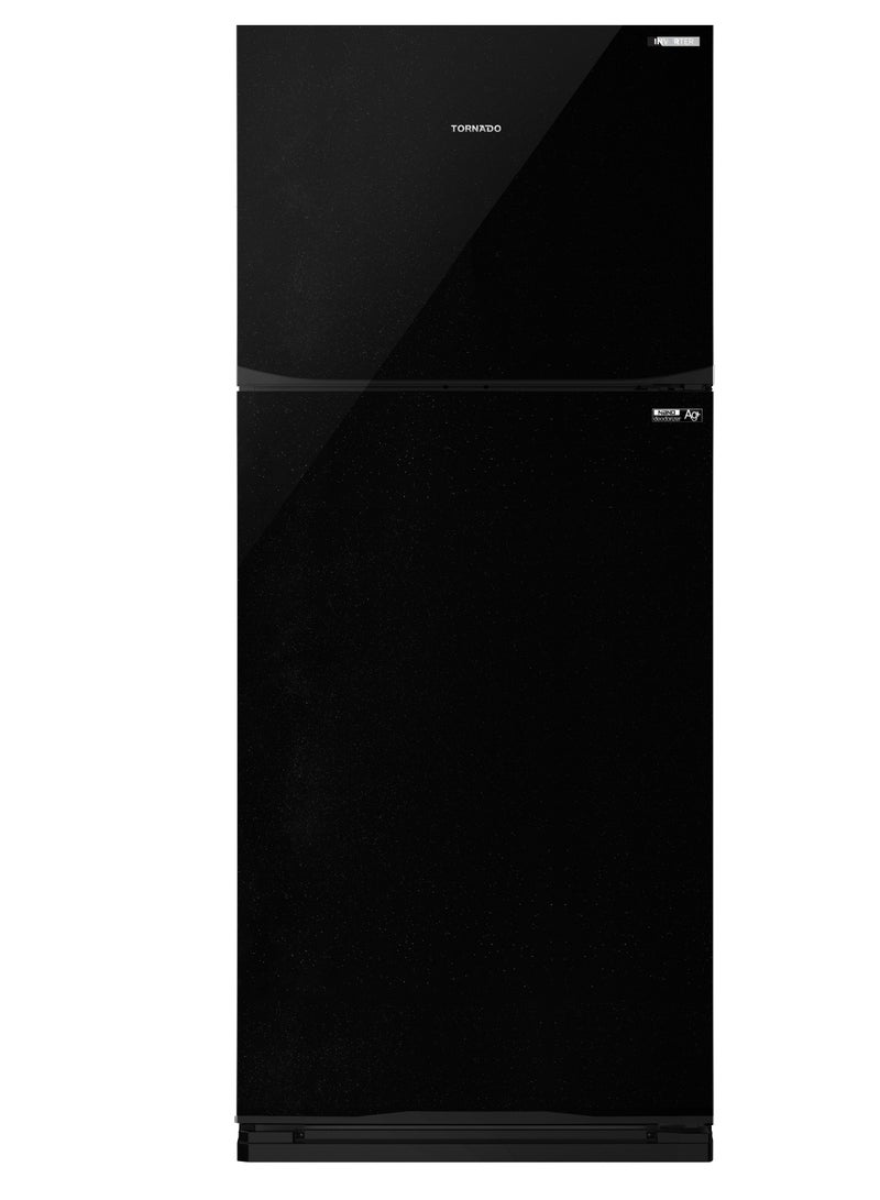 TORNADO Refrigerator Inverter Motor Tropical No Frost 396 Liter Light Black Ag+ Nano Deodorizer Filter Hybrid Cooling System ABS material (Anti- Bacteria) Low Noise Design RF-480TV-BK RF-480TV-BK Black - Image 2