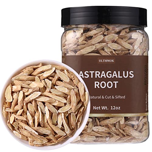 ULTHMOK Premium Astragalus Root Tea Slices/12 Oz(339g),Featured 黄芪 Pure and Natural,No additives,Cut and Sifted Herbal Tea. - Image 1