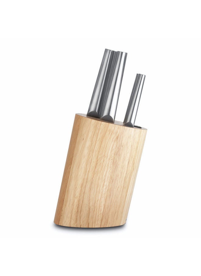 Berghoff 6-Piece Knife Block(1X Paring Knife - 8 Cm (3 1/4") 1X Utility Knife - 12 Cm (4 3/4") 1X Bread Knife - 20 Cm (8") 1X Carving Knife - 20 Cm (8") 1X Chef'S Knife - 20 Cm (8") 1X Wooden Block - 22 X 10 X 19 Cm (8 3/4" X 4" X 7 1/2"))  - Image 3