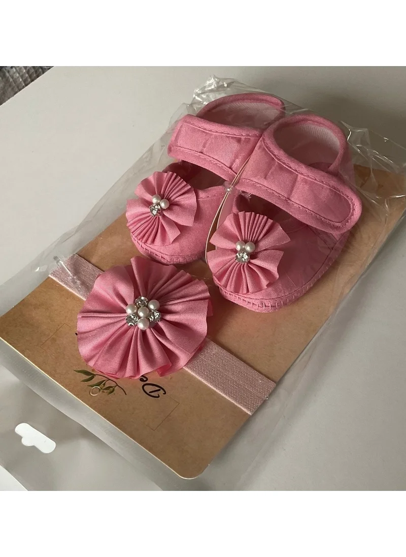 Vav Baby Bandana Pink Ribbon Shoes