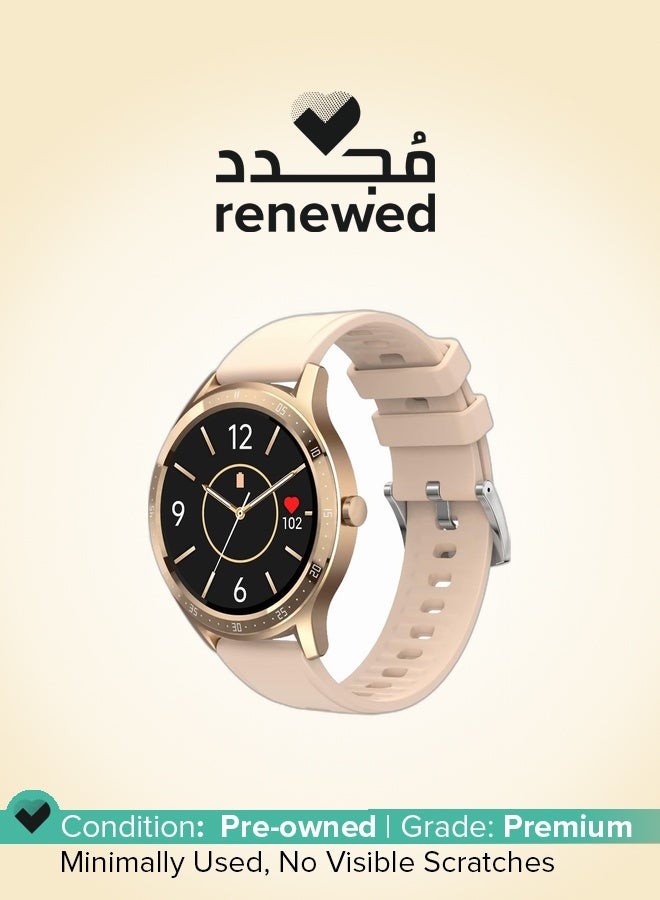 Fire-Boltt Renewed - Fire-Boltt 360 Spo2 Full Touch Large Display Round Smart Watch With In-Built Games, 8 Days Battery Life, Ip67 Water Resistant With Blood Oxygen And Heart Rate Monitoring (Gold) - Image 1