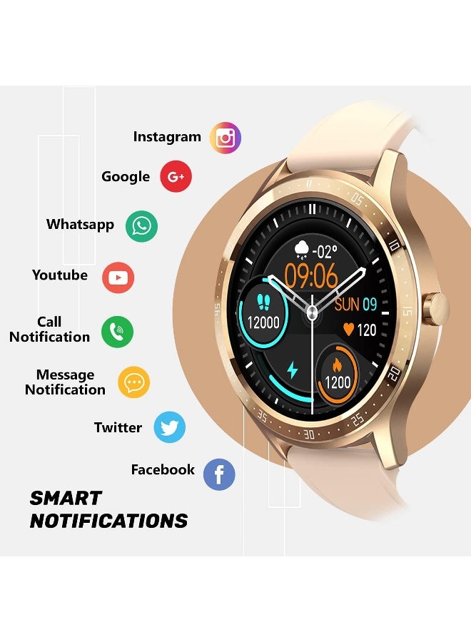 Fire-Boltt Renewed - Fire-Boltt 360 Spo2 Full Touch Large Display Round Smart Watch With In-Built Games, 8 Days Battery Life, Ip67 Water Resistant With Blood Oxygen And Heart Rate Monitoring (Gold) - Image 5