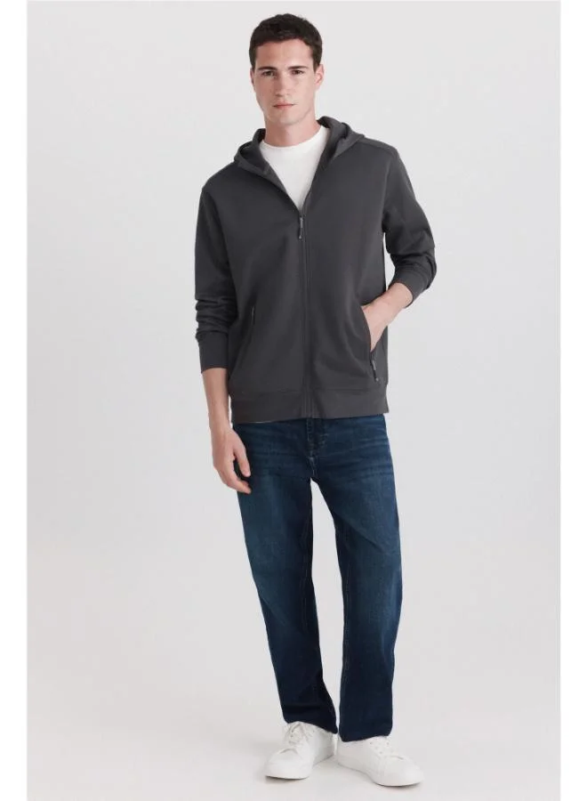Technical hooded sweatshirt