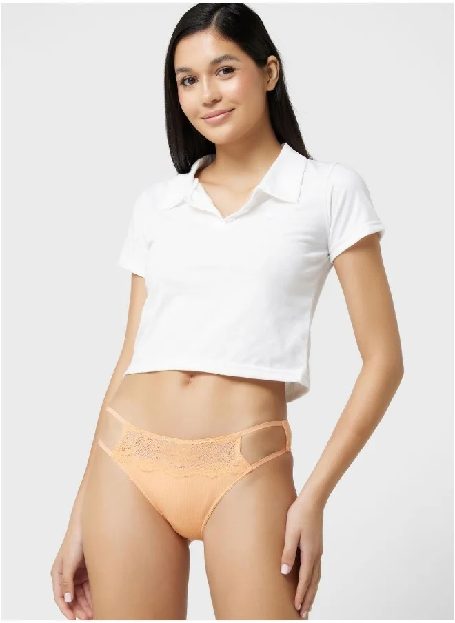 Isla & Evie High Leg Lace Brief
