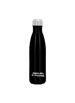 STRAUSS Strauss Refuel Steel Water Bottle | Leak Proof & Rust Free | Ideal for Office, Gym, Sports, Kitchen, Hiking, Trekking & Travel | Vacuum Insulated,(Black)  - Image 1