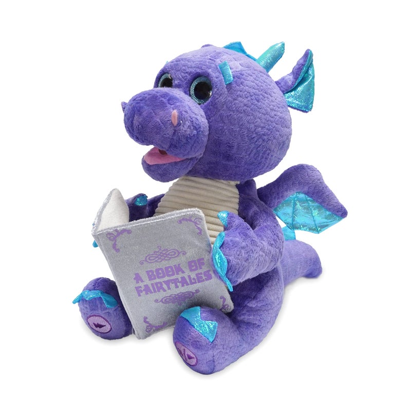 Cuddle Barn | Duncan The Storytelling Dragon 12" Animated Stuffed Animal Plush Toy | Mouth Moves, Head Sways and Eyes Light Up | Recites 5 Fairy-Tales - Image 5