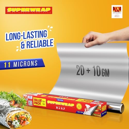 Hindalco Superwrap Aluminium Foil 20g + 10g (pack of 3) - 4 Meters per pack - Image 2