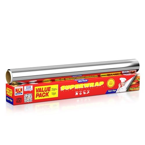 Hindalco Superwrap Aluminium Foil 20g + 10g (pack of 3) - 4 Meters per pack - Image 1