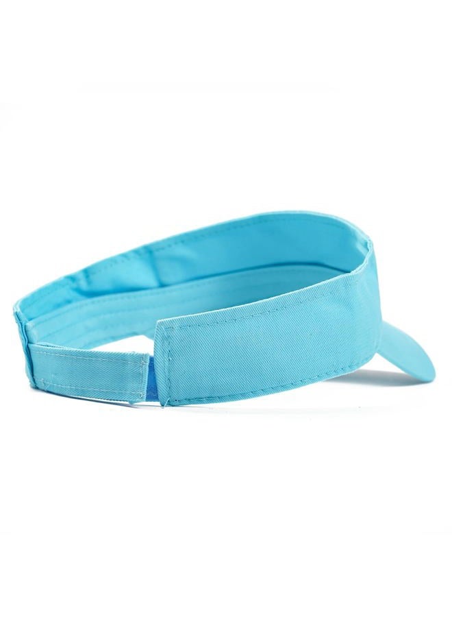 ANDICEQY Sport Sun Visor Hats Adjustable Empty Top Baseball Cap Cotton Ball Caps for Women and Men (Acid Blue) - Image 4