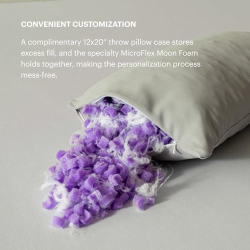 Purple Freeform Pillow - Standard Size, Customizable Support with GelFlex Grid & MicroFlex Moon Foam - Pressure Relief, Cooling, Extra Filling & Adjustable Height - Image 4