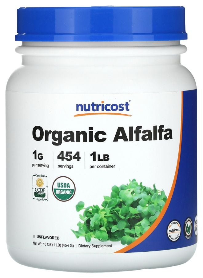 Nutricost Organic Alfalfa Powder Unflavored 16 oz (454 g)