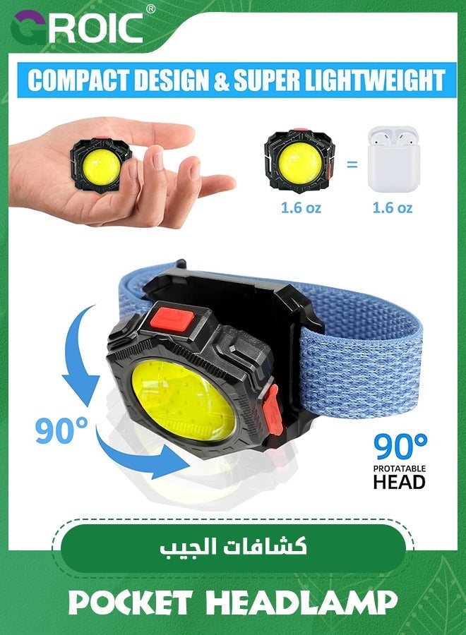 GROIC 3-In-1 Headlamp Flashlight with Bag, Wristband, Headband, Hand Free Running Light, Super Bright Bead Wrist Light Rechargeable for Night Walking, Running, Hiking & Outdoor Camping - Image 3