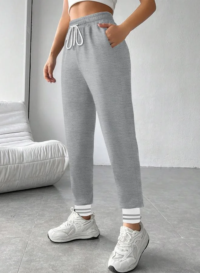 Take Two Take Two Grey Plain Cuffed Joggers