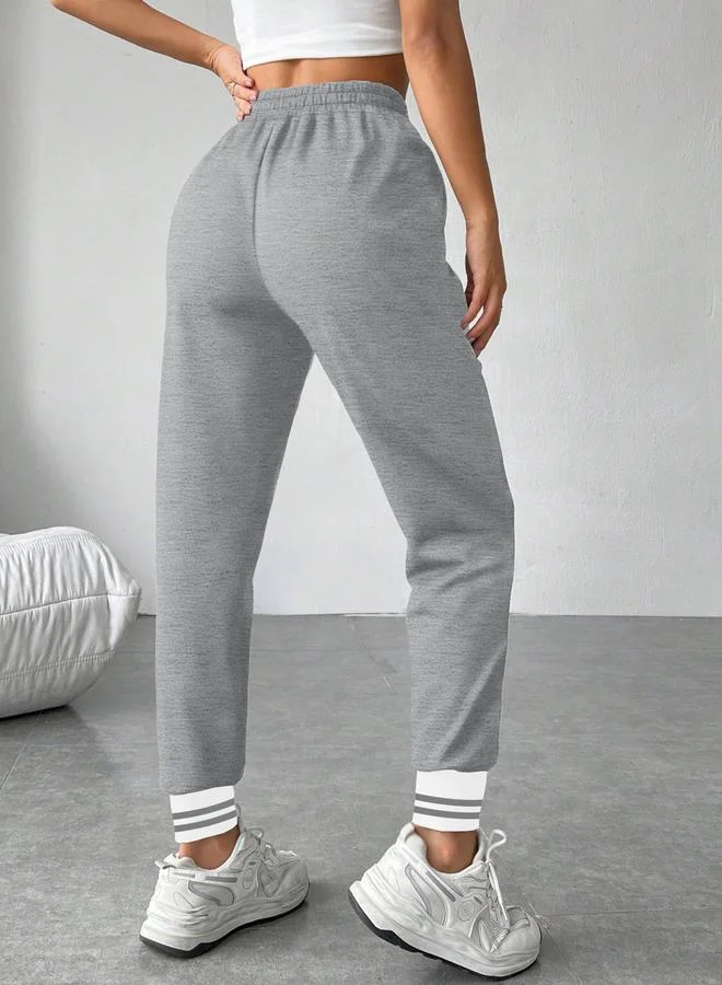 Take Two Take Two Grey Plain Cuffed Joggers