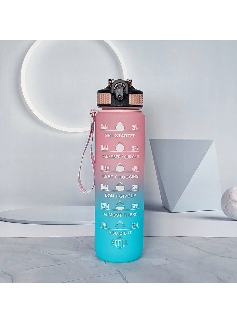 Generic Sports Water Bottle 1000ml Portable Reusable Drinking Kettle Fitness Sport Water Jug for Men Women