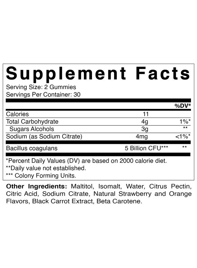 Vitamatic 2 Pack Sugar Free Probiotic Gummies for Men and Women 5 Billion CFUs - Digestive, Immune & Gut Health - Gluten Free - Image 1