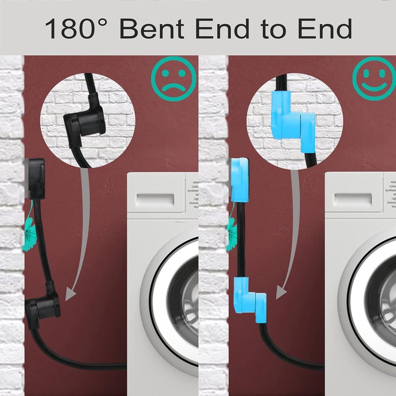 CircleCord Dryer Adapter 4 Prong to 3 Prong, 4P Newer Dryer to 3P Older House, Dryer Convert Cord NEMA 10-30P Plug to 14-30R Receptacle, 220V 30 Amp 10 AWG STW Blue with Safety Ground Wire, ETL Listed - Image 5