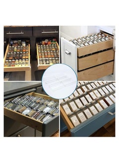 XICEN 6 PCS clear Acrylic In Drawer Seasoning Jars Rack,Spice Drawer Organizer  - Image 3
