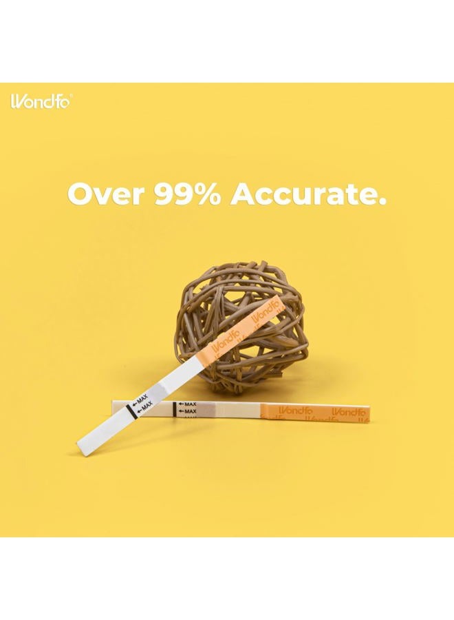 Wondfo 3.5mm Early Result Pregnancy Test Strips - Get Results 6 Days Sooner Than Missed Period-Sensitive and high-Accuracy HCG Testing Kit at 10 MIU/ml Cut-Off -[10 Packs] - Image 3