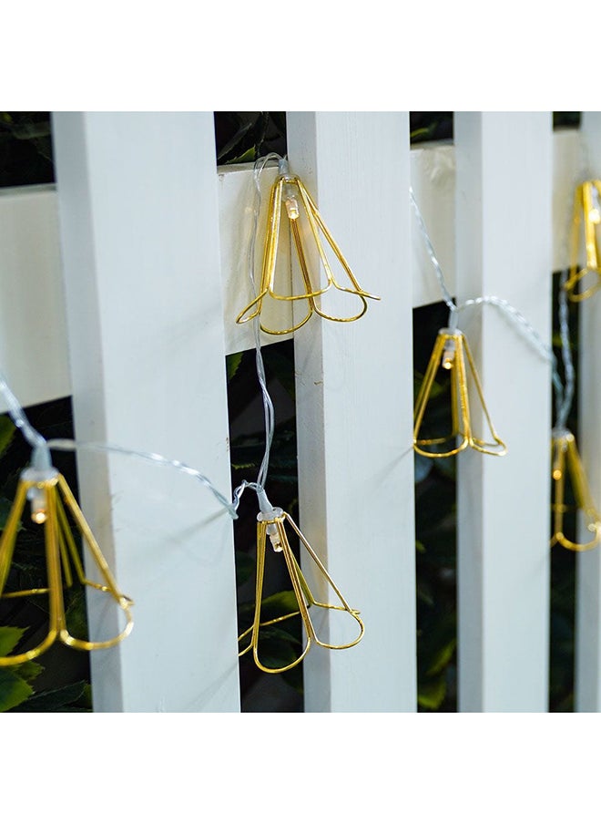 DANUBE HOME Flower Ornament Copper String Lights Outdoor Pendant Light Hanging Lantern Lamp Farmhouse Outdoor Porch Chandelier For Gazebo, Patio, Yard, Garden 4.7 Meter  - Image 2