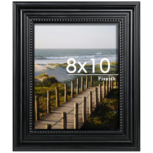Fisnish 8x10 Picture Frame, Table Top or Wall Mount, Black, 1 Pack - Image 3