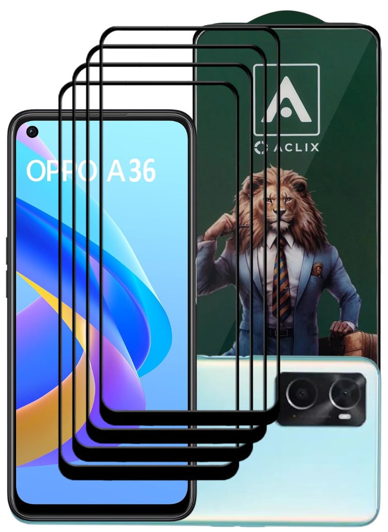 ACLIX 4 Pieces Antistatic ESD Dustproof Premium Quality High Definition Tempered Glass Screen Protector Designed For Oppo A36 - Image 1
